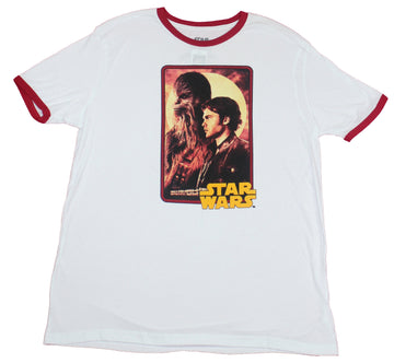 Star Wars Solo Mens Ringer T-Shirt- Retro Photo Box Pose