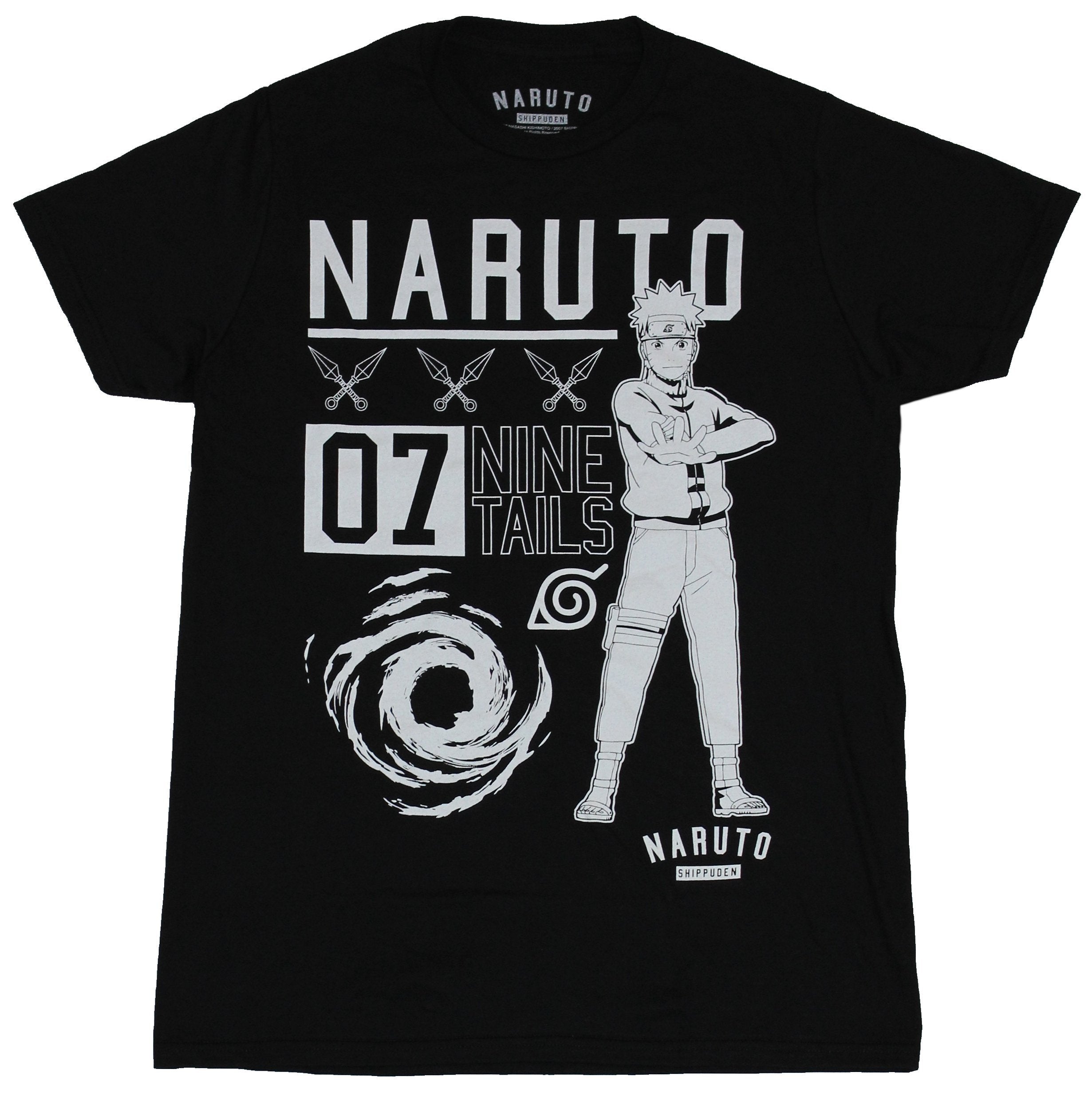 Naruto Shippuden Mens T-Shirt -  Naruto Standing Proud 07 Nine Tails Image