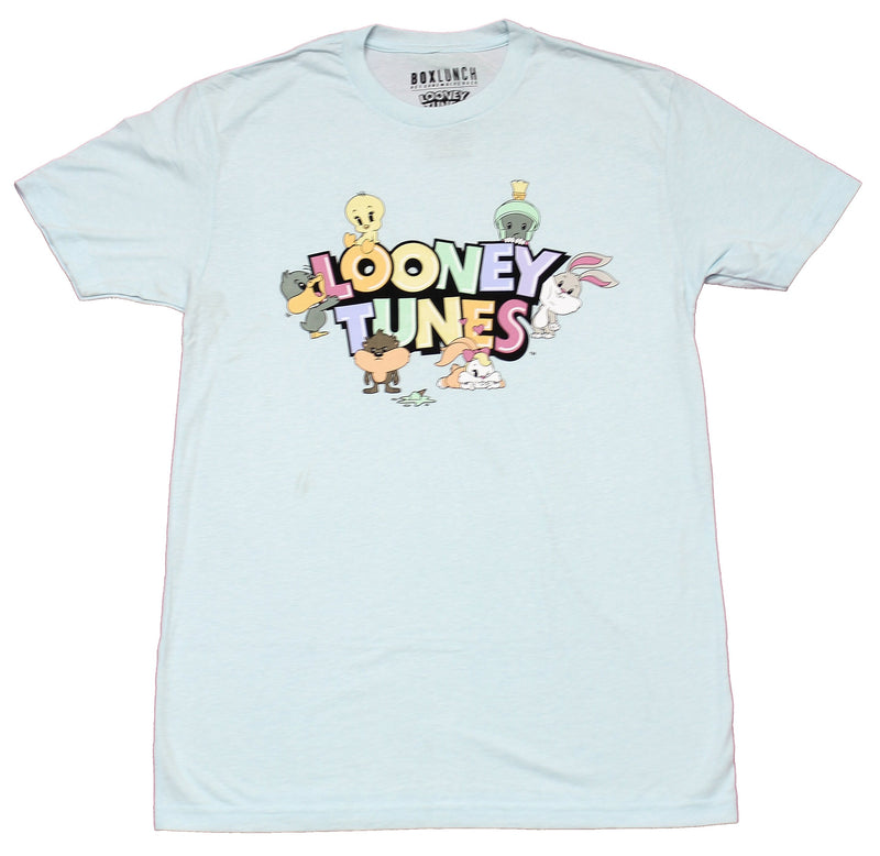 Looney Tunes Mens T-Shirt - Baby Styled Characters Around Logo