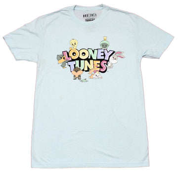 Looney Tunes Mens T-Shirt - Baby Styled Characters Around Logo