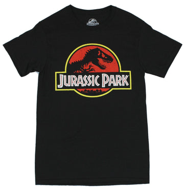 Jurassic Park Mens T-Shirt  - Classic Full Color Logo Image