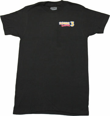 Sonic the Hedgehog  Mens T-Shirt - Sonic 3 Lapel Box Art Back