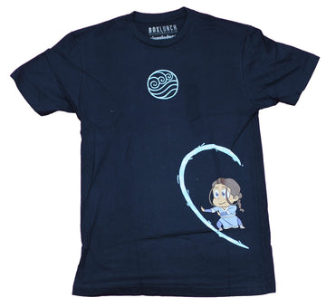 Avatar the Last Airbender Mens T-Shirt -  Katara Chibi Bottom Water Attack