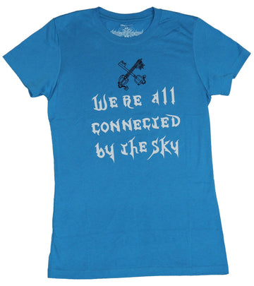 Kingdom Hearts Girls Juniors T-Shirt -  We are All Connected By The Sky Words
