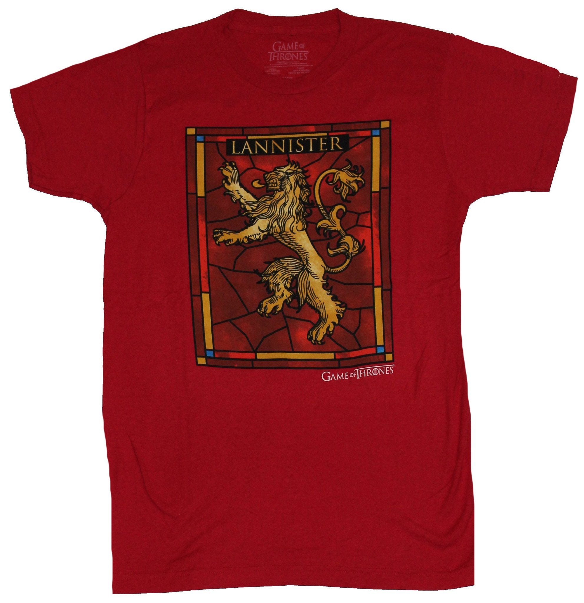 Game of Thrones Mens T-Shirt - Stained Glass Style Lannister Image