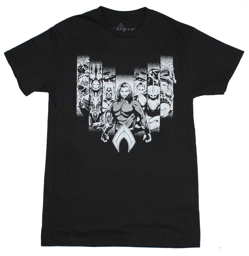 Aquaman DC Comics Mens T-Shirt - Character Bars Aquaman Front & Center