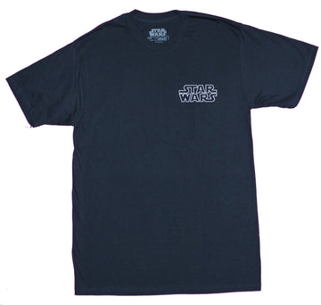 Star Wars Mens T-Shirt - Logo Lapel Millenium Falcon Back Image