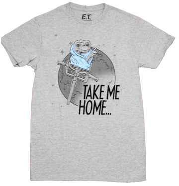 E.T. The Extra-Terrestrial Mens T-Shirt - Take Me Home ET in Basket Image