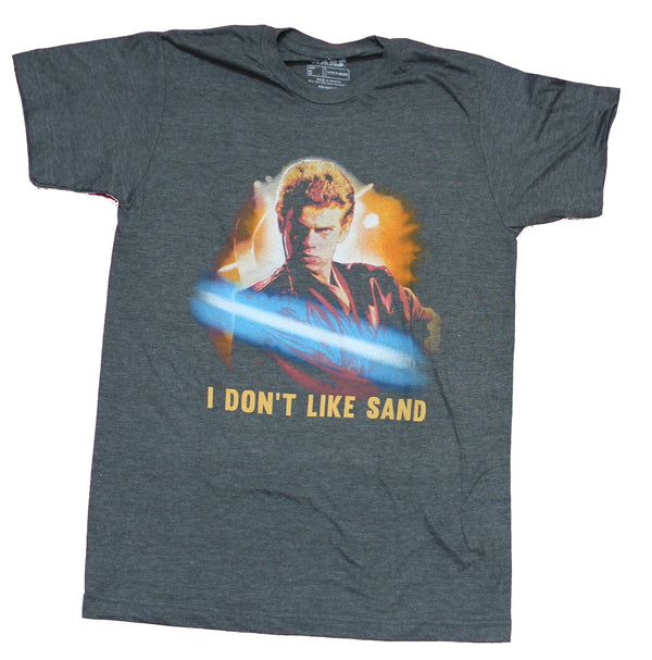 Star Wars  Mens T-Shirt - Anakin Skywalker Slicing I Don't Like Sand