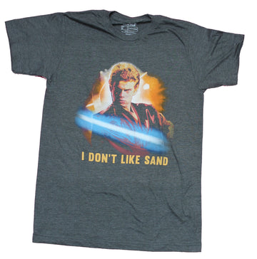 Star Wars  Mens T-Shirt - Anakin Skywalker Slicing I Don't Like Sand