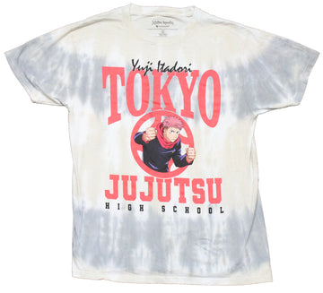 Jujutsu Kaisen  Mens T-Shirt - Beige tie-dye Yuji Itadori Tokyo Jujutsu High School
