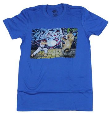 Street Fighter II Mens T-Shirt - Ryu Verses Kitten Battle