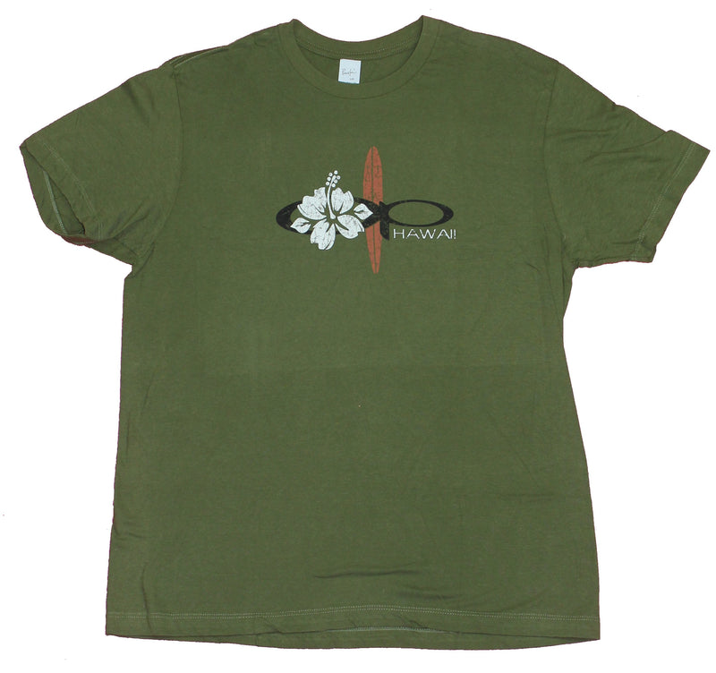 OP Originals Mens T-Shirt- OP Board And Flower Hawaii Logo Image - Inmyparentsbasement.com