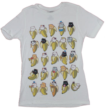 Bananya Mens T-Shirt  - Tons of Bananya Allover in Multiple Outfits