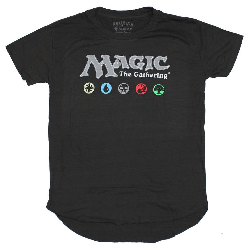 Magic the Gathering Super Distressed  Mens T-Shirt - Logo & Mana Image