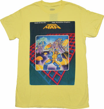 Mega Man Mens T-Shirt - Classic NES Game Box Art