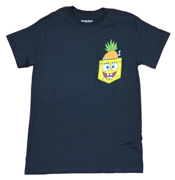 Spongebob Squarepants Mens T-Shirt - Bob Pineapple Pocket Image