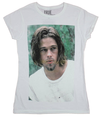 True Romance Girls Juniors T-Shirt - Smolder Photo Image (Brad Pitt)