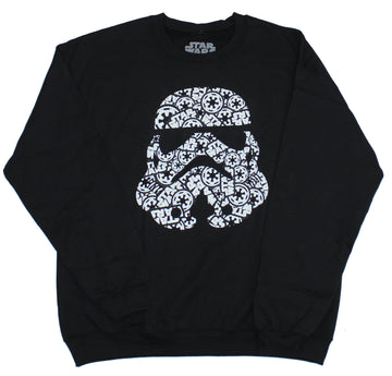 Star Wars Mens Crewneck Sweatshirt  - Stormtroop head Of Words & Symbols