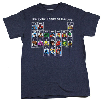 Marvel Comics Mens T-Shirt - Periodic Table of Heroes