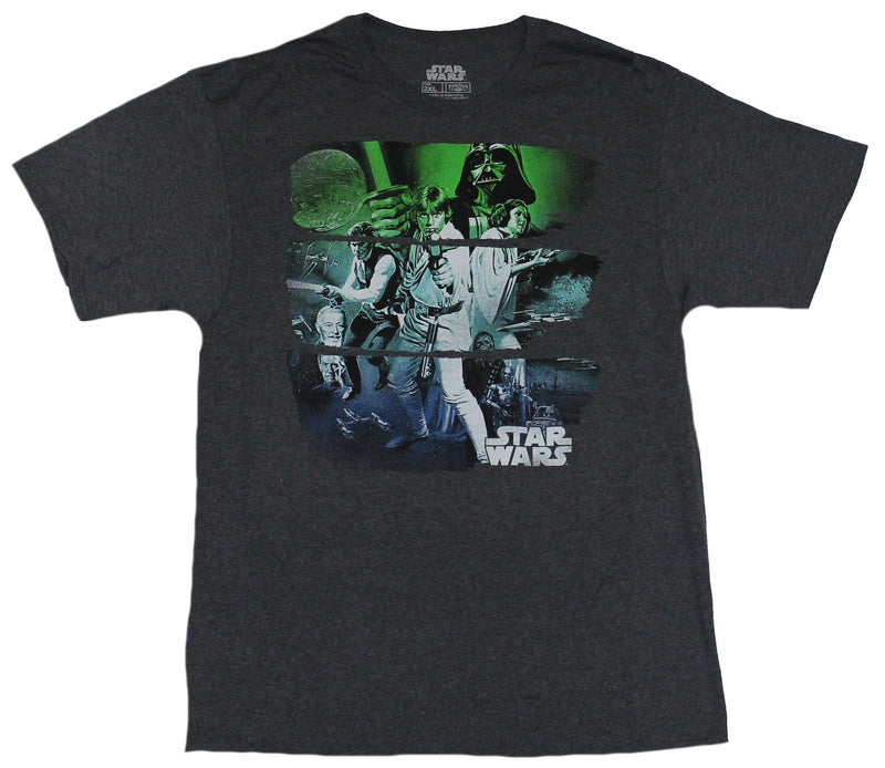 Star Wars Mens T-Shirt - Bluish Green  Part New Hope Poster Image