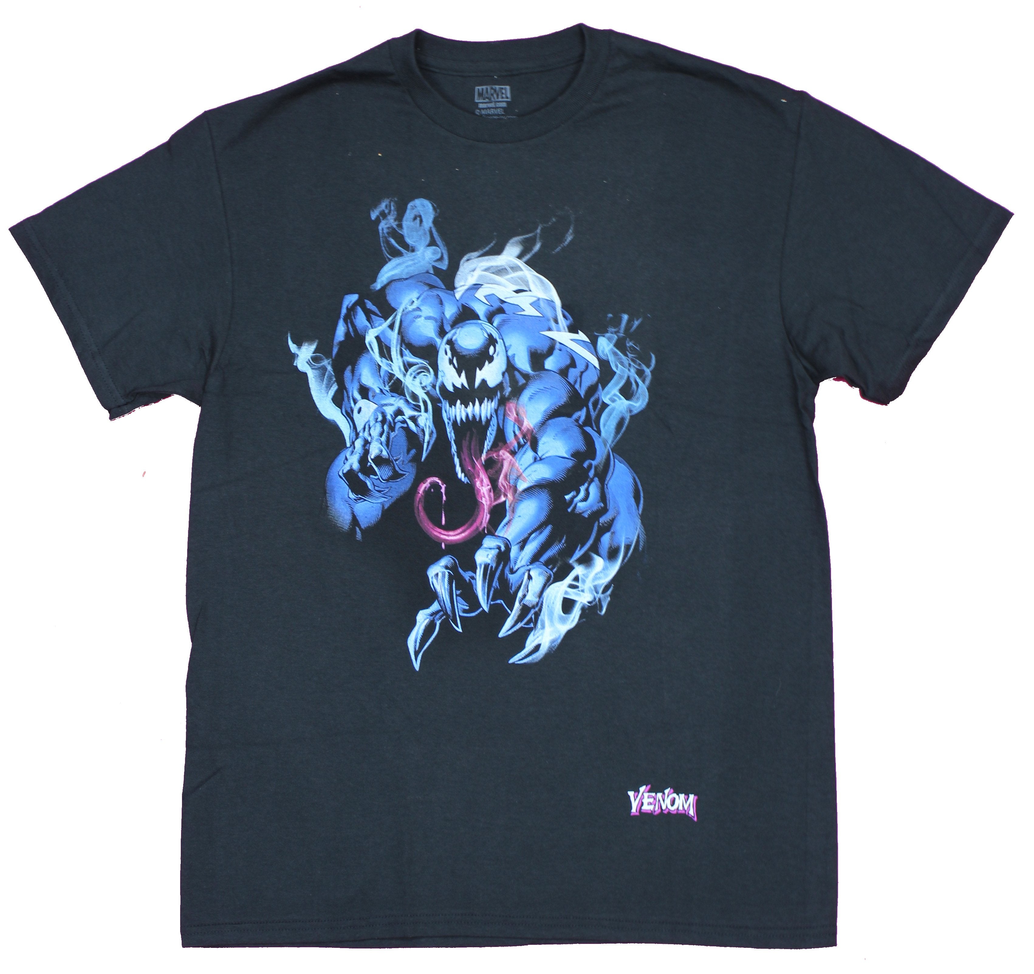 Venom Mens T-Shirt - Smokey Styled Diving Attack Image