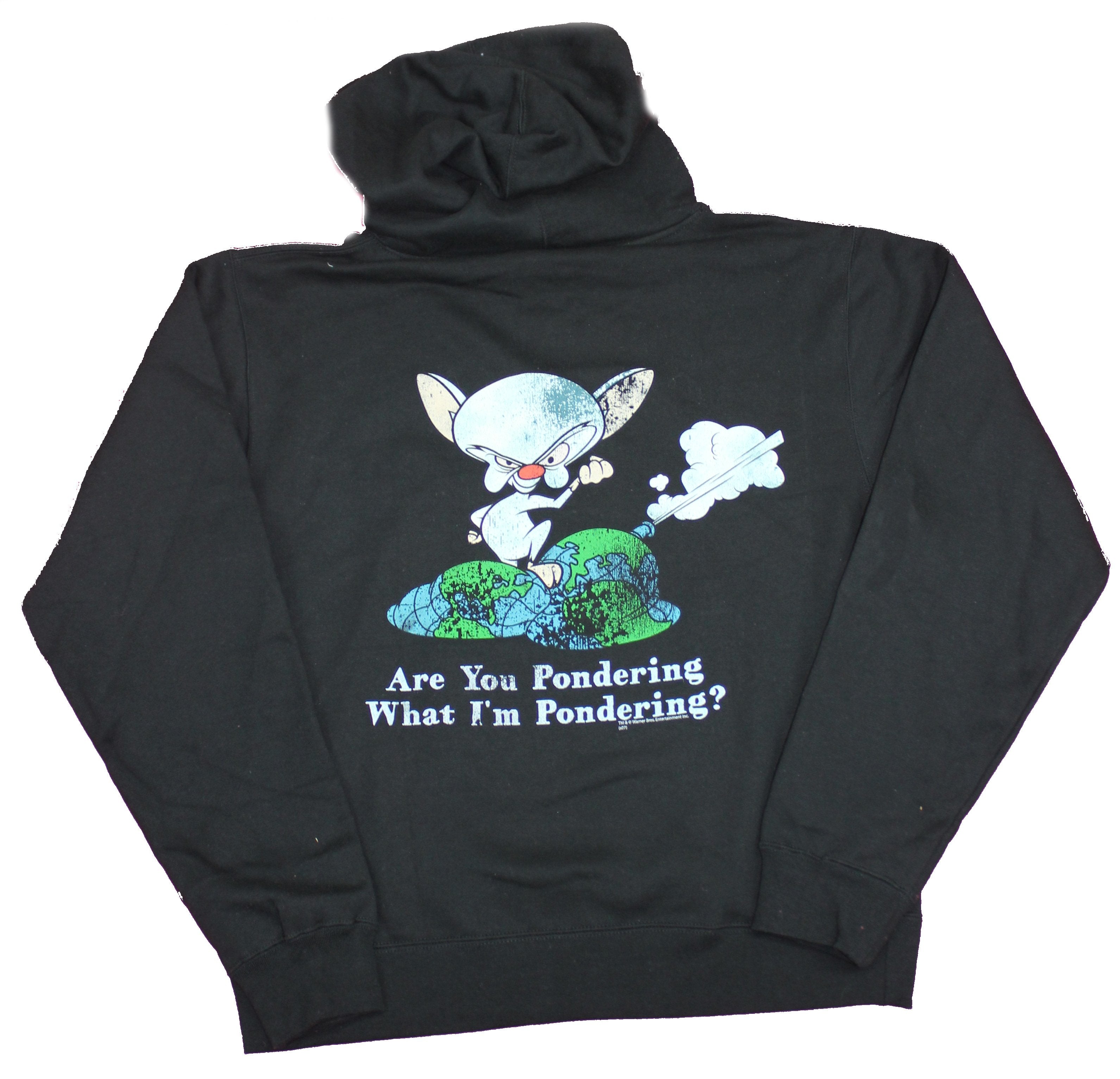 Pinky And The Brain Girls Juniors Zip Up Hoodie -  Are You Pondering What I'm?