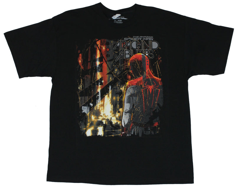 Spider-Man  (Marvel Comics) Mens T-Shirt - Arachnid Abilities Back Pose Image - Inmyparentsbasement.com