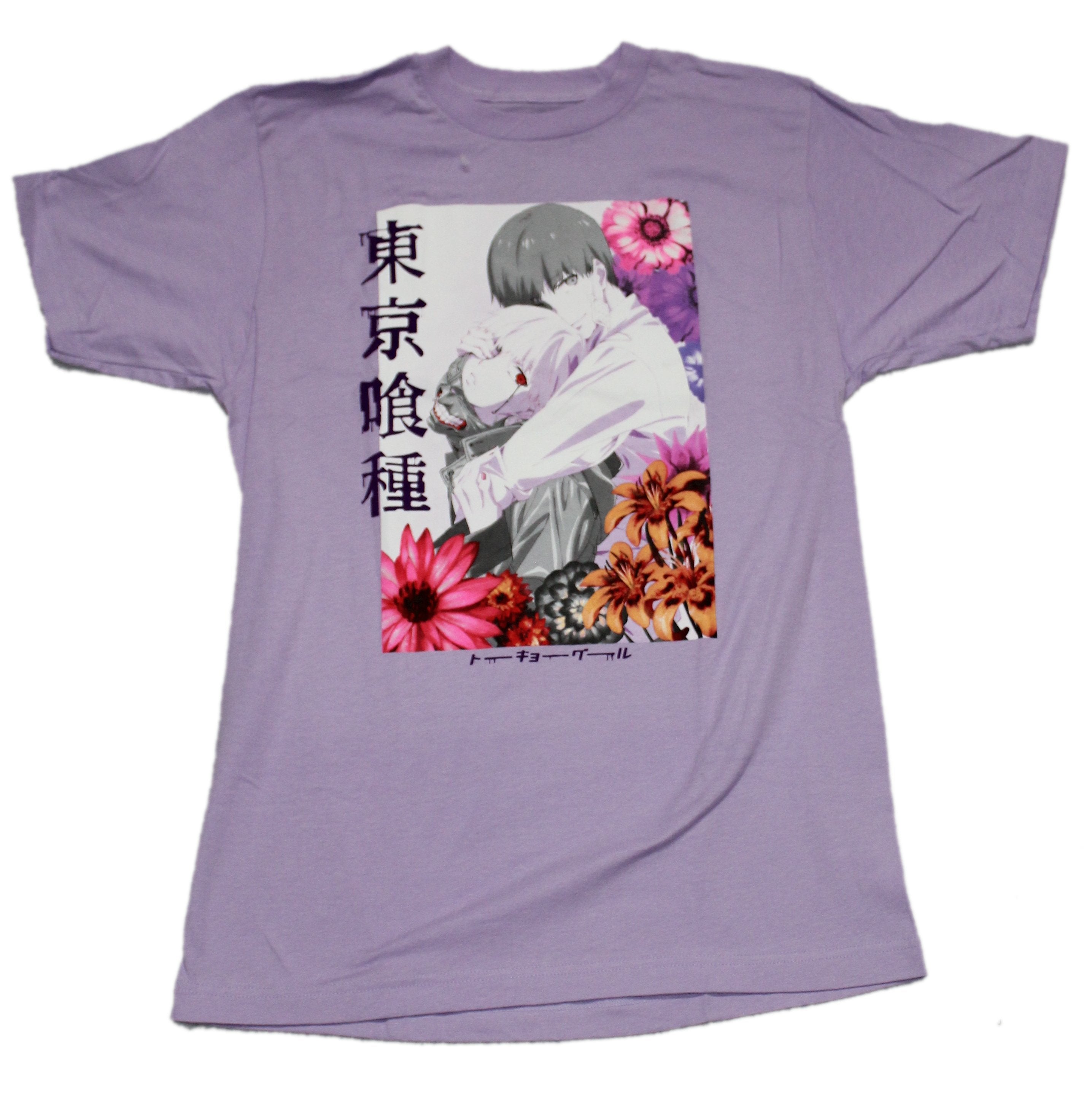Tokyo Ghoul Mens T-Shirt - Flowered Kanji Box Duo Image