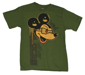 Mickey Mouse Mens T-Shirt - Stylized Bloc 28 Graffiti Dripping Mickey Image