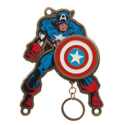 Marvel Captain America Keychain & Magnetic Wall Mount - Inmyparentsbasement.com