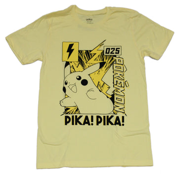 Pokemon Mens T-Shirt - Pikachu Pika Pika! Box Image