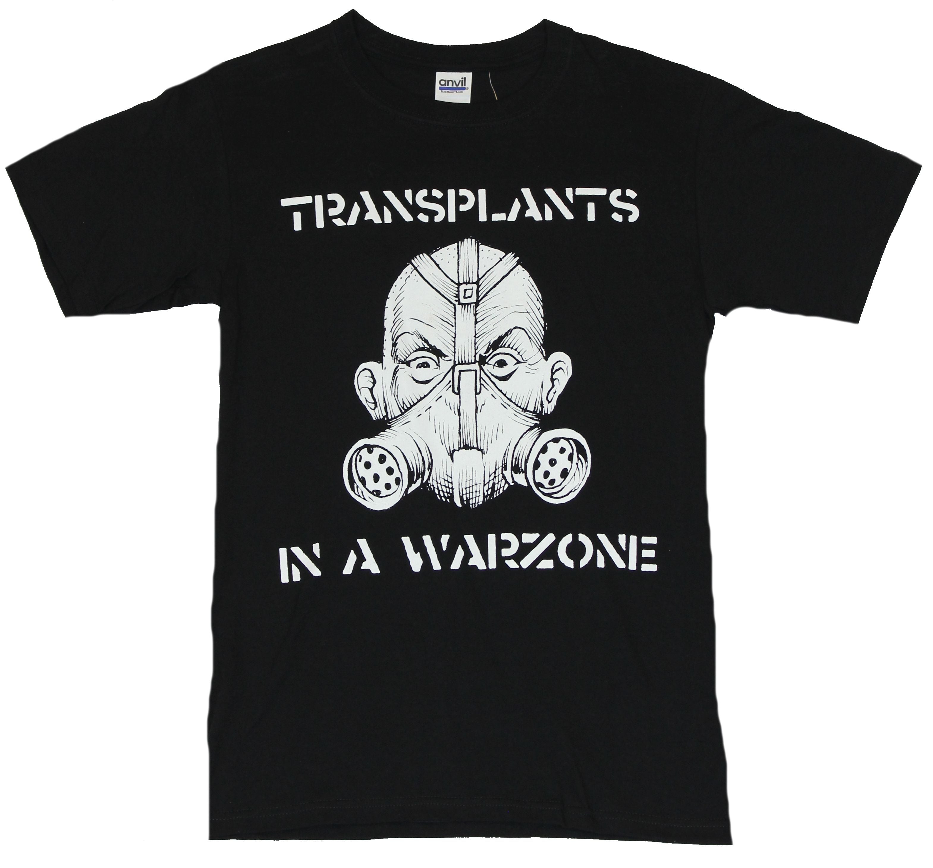 The Transplants  Mens T-Shirt -  "In A Warzone" Gas Mask Guy Image