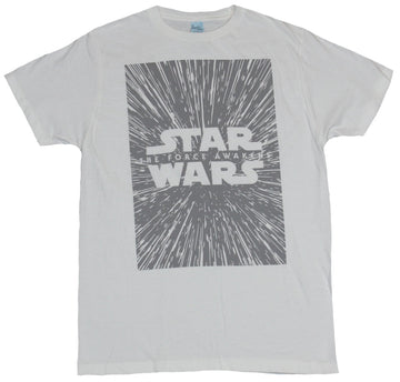 Star Wars Mens T-Shirt - The Force Awakens Gray Star Field Image