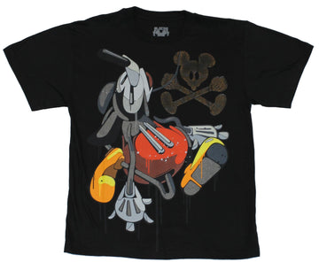 Mickey Mouse Mens T-Shirt - Bloc 28 Sparkly Metallic Trimmed Abstract Mickey