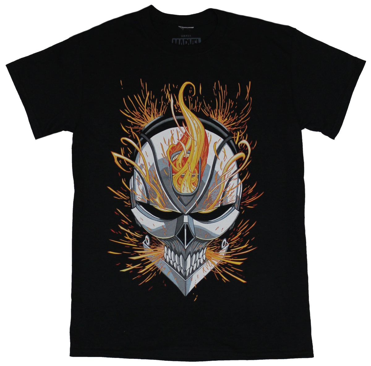 Ghost Rider (Marvel) Mens T-Shirt - New Styled Smiling Ghost Rider Fac ...
