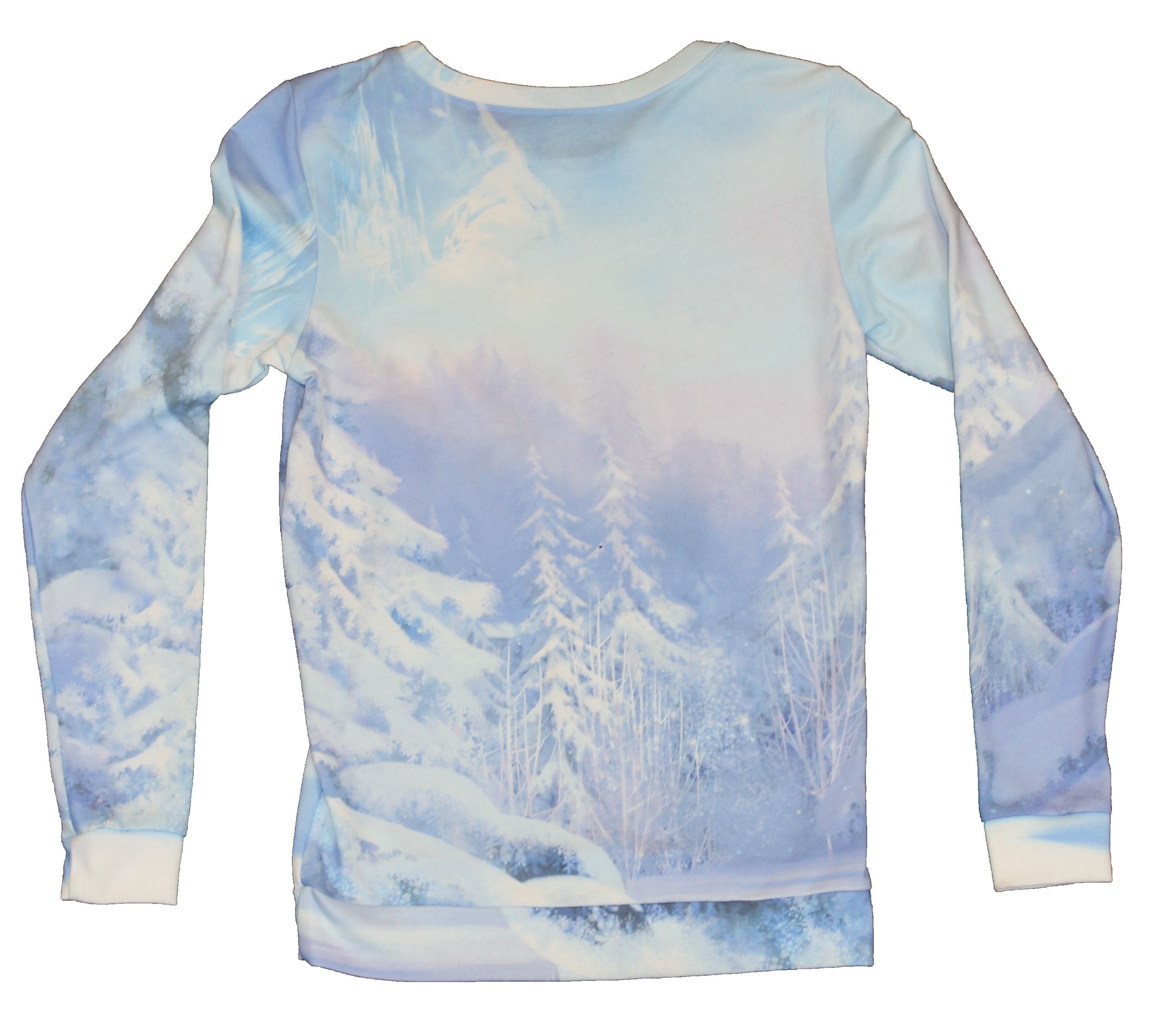 Frozen (Disney) Girls Juniors Light Sweatshirt - Photorealistic Waving Olaf Pic