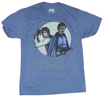 Star Wars  Mens T-Shirt - Old School Circle Han Solo Lando Photo