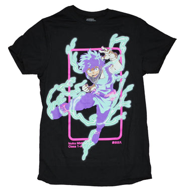 My Hero Academia Mens T-Shirt - Glowing Deku Electrified Attack Box