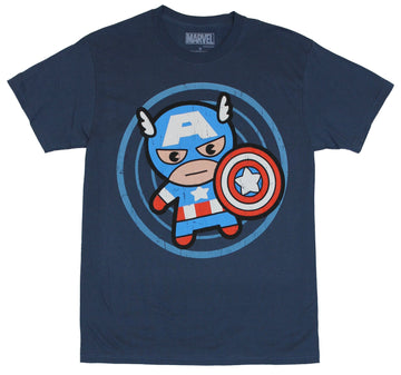 Captain America (Marvel Comics) Mens T-Shirt - Baby Cap Target Image