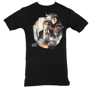 Doctor Who Mens T-Shirt - Tv Image Photo Collage of the Eighth (8th) Doctor