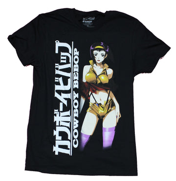 Cowboy Bebop Mens T-Shirt - Faye Valentine  & Kanji Logo