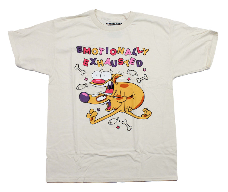 Nickelodeon CatDog Mens T-Shirt - Emotionally Exhausted