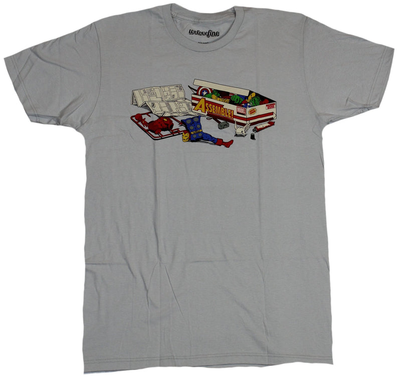 the Avengers Mens T-Shirt - Assemble Model Figures Assembly Required