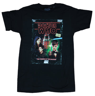 Doctor Who Mens T-Shirt - Terror of The Daleks Video Cover Image