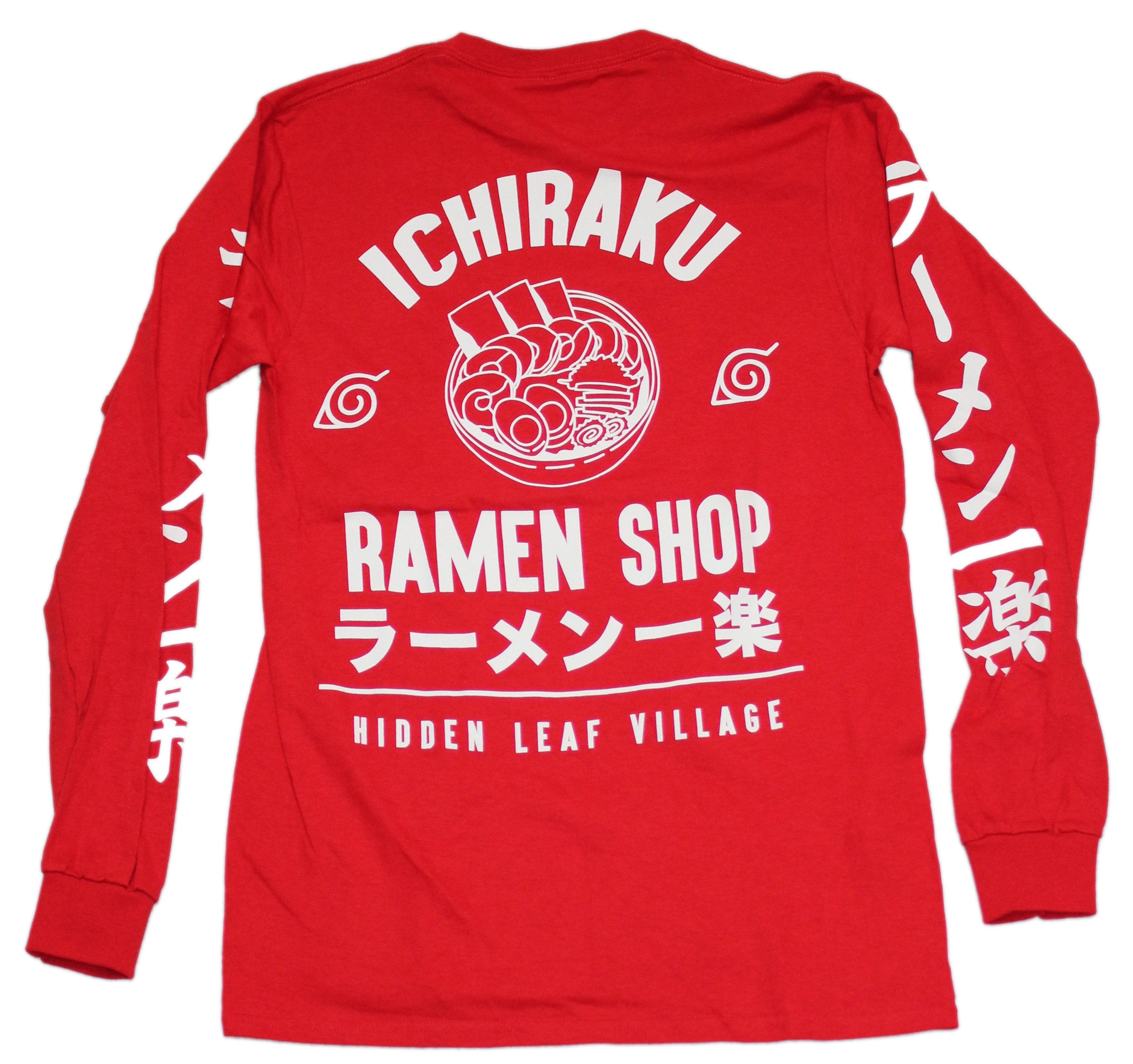Naruto Shippuden Mens Long Sleeve T-Shirt - Ichiraku Ramen Shop Logo
