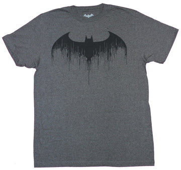 Batman Mens T-Shirt  - Classic Batwing Style Logo Dripping Image