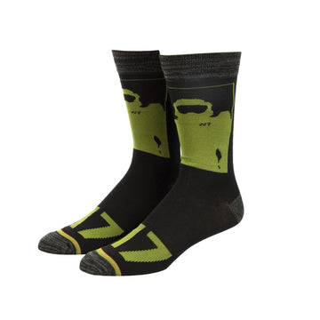 Halo Infinite Master Chief Simplified Art Men's Black Casual Crew Socks