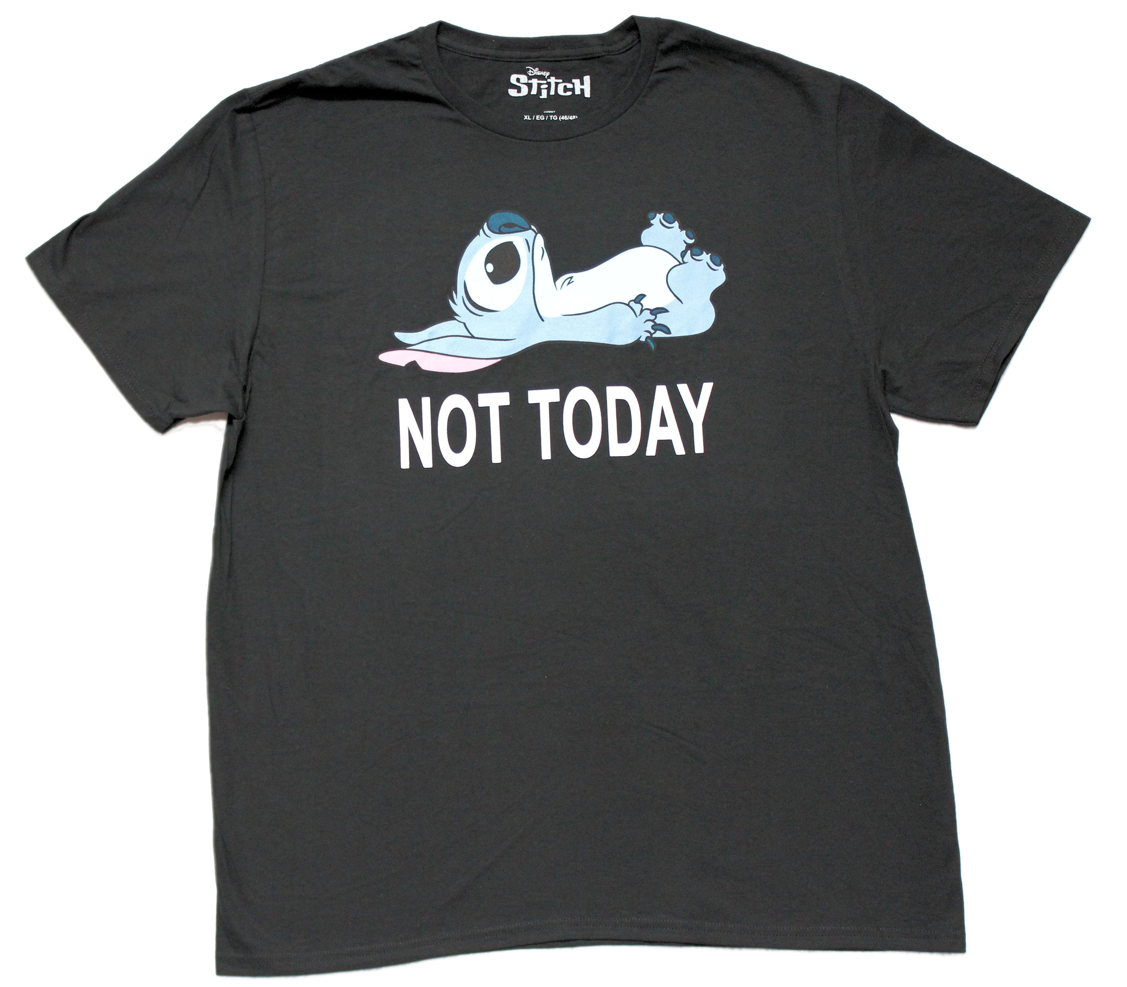 Lilo & Stitch Mens T-Shirt - Stitch Laying Down "Not Today"