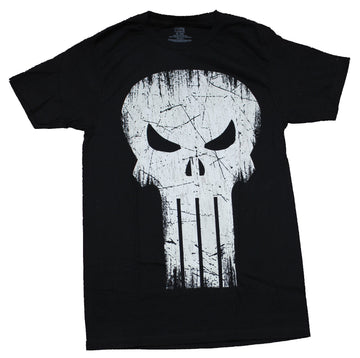 The Punisher Mens T-Shirt - Scratchy Long Toothed Skull Logo